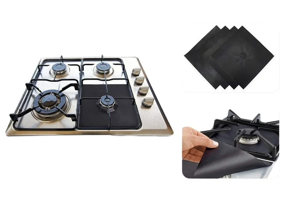 Set of 4 or 8 gas cooker protectors