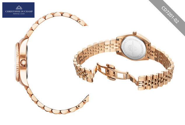 Elegante orologio da donna dal design classico di Christophe Duchamp