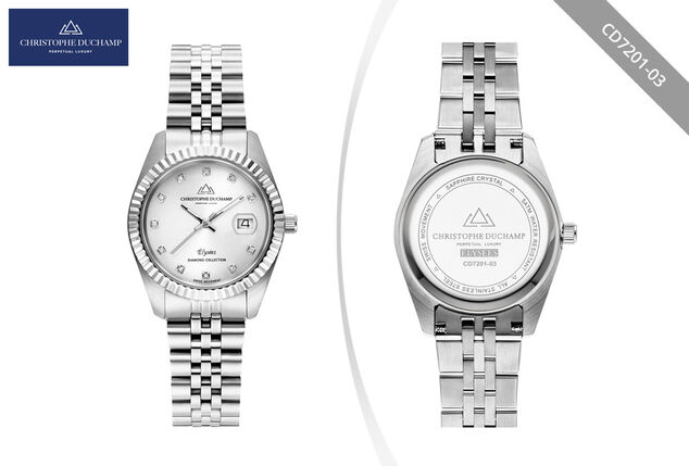 Elegante orologio da donna dal design classico di Christophe Duchamp