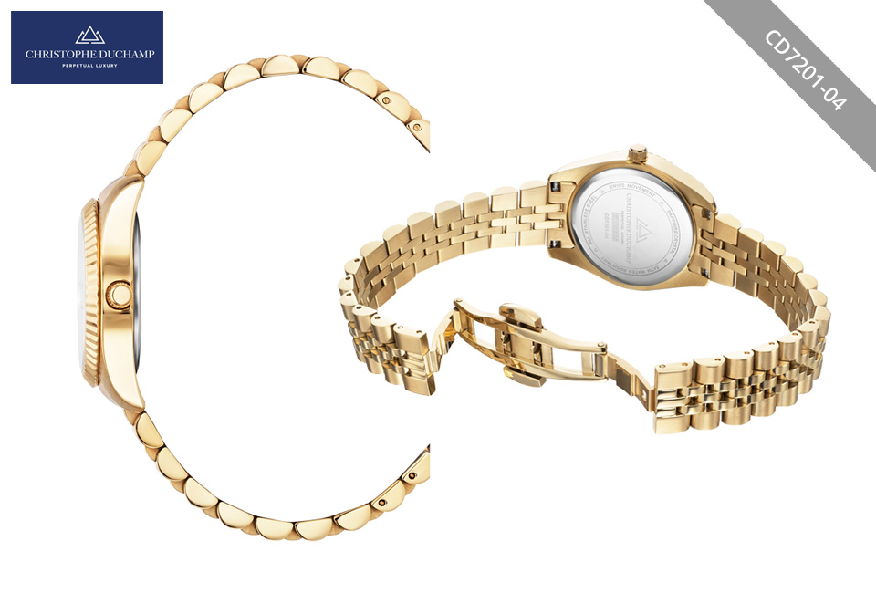 Elegante orologio da donna dal design classico di Christophe Duchamp