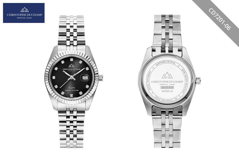 Elegante orologio da donna dal design classico di Christophe Duchamp