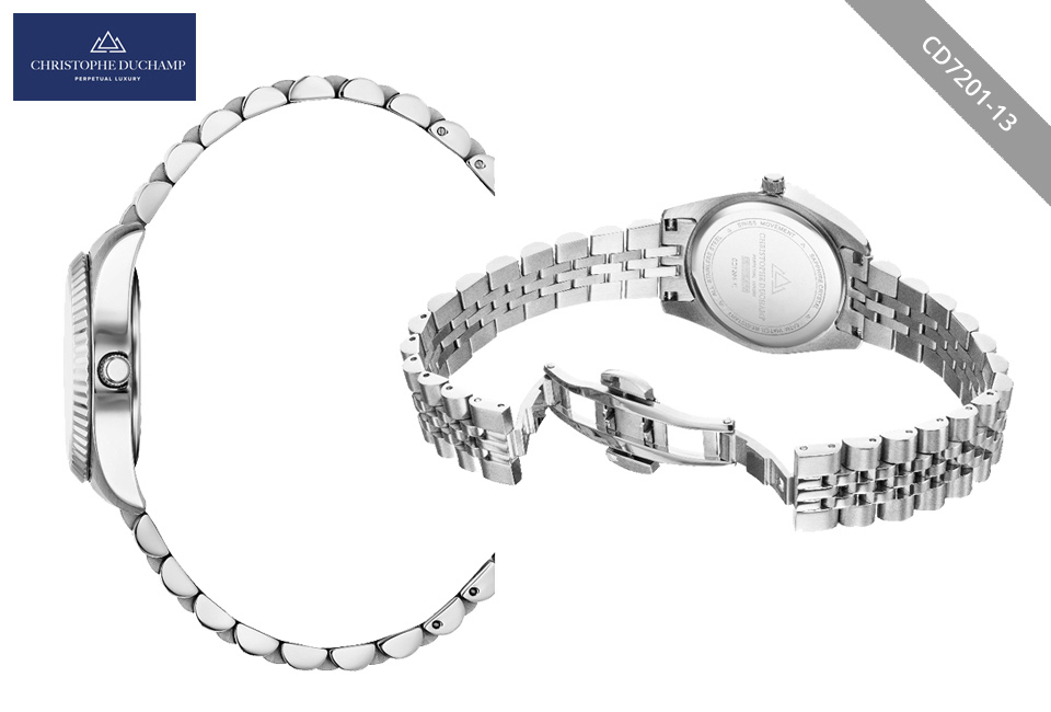 Elegante orologio da donna dal design classico di Christophe Duchamp