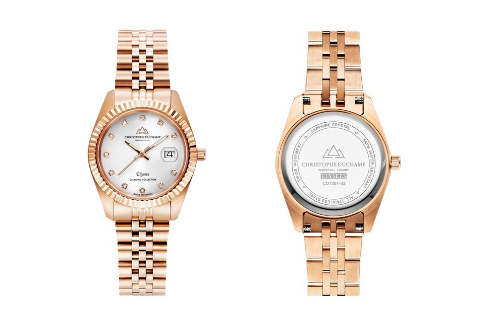Elegante orologio da donna dal design classico di Christophe Duchamp