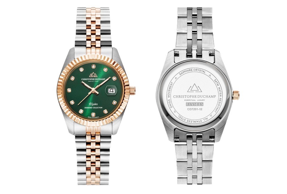 Elegante orologio da donna dal design classico di Christophe Duchamp