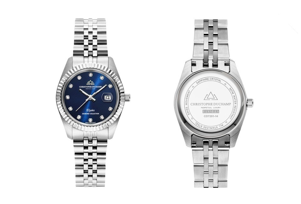 Elegante orologio da donna dal design classico di Christophe Duchamp