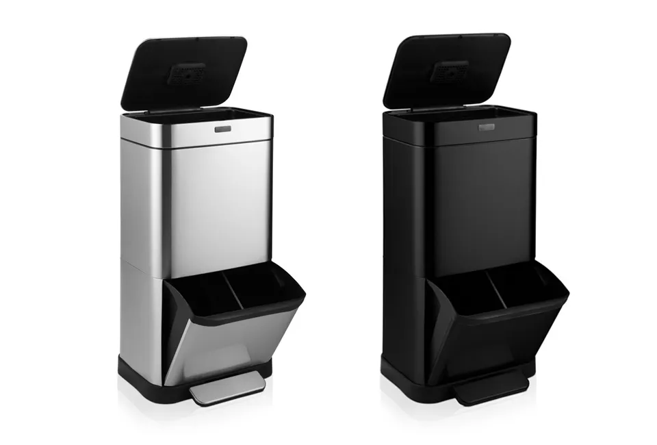 Waste garbage can 70 liters with sorting compartments