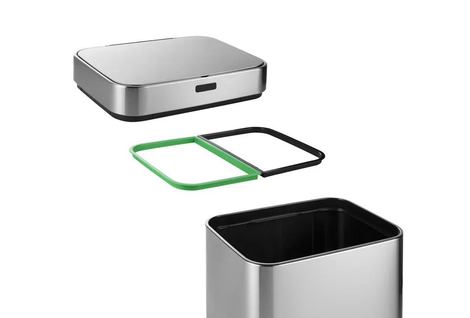 Waste garbage can 70 liters with sorting compartments