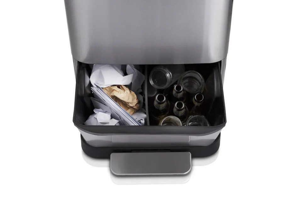 Waste garbage can 70 liters with sorting compartments