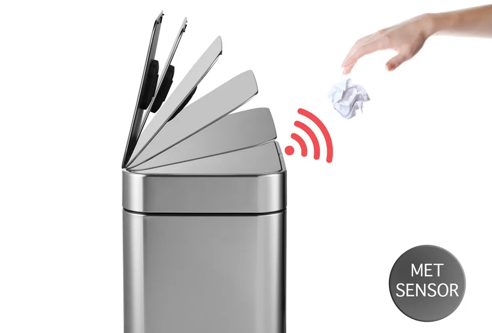 Waste garbage can 70 liters with sorting compartments