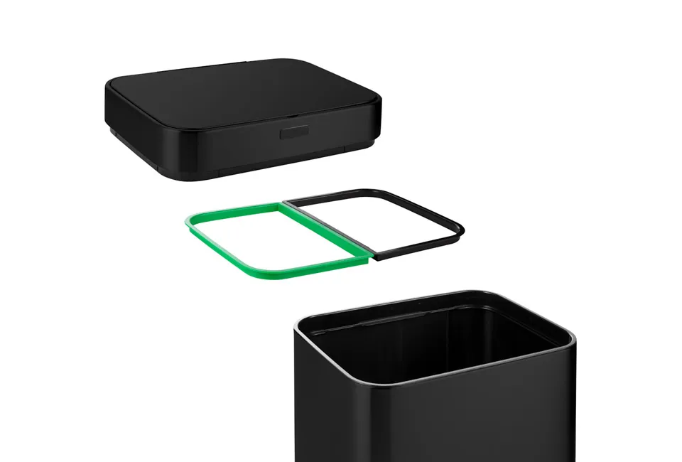 Waste garbage can 70 liters with sorting compartments