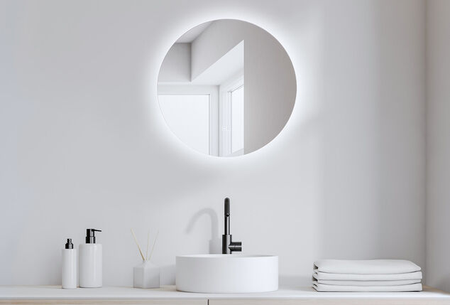 Miroir LED rond et élégant - Outspot