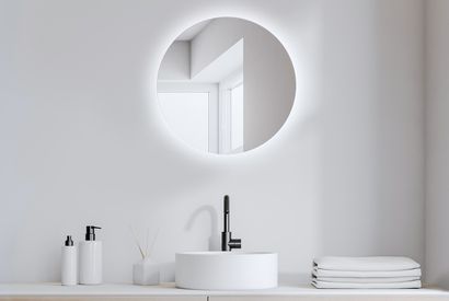 Miroir LED rond et élégant avec fonction anti-condensation — 8