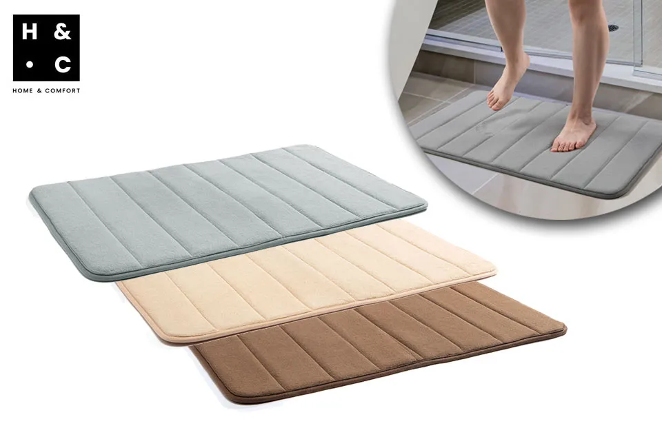 Zachte, anti-slip memory foam badmat