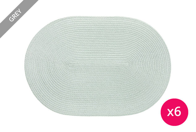 Ensemble de 6 sets de table tressés disponibles en plusieurs coloris