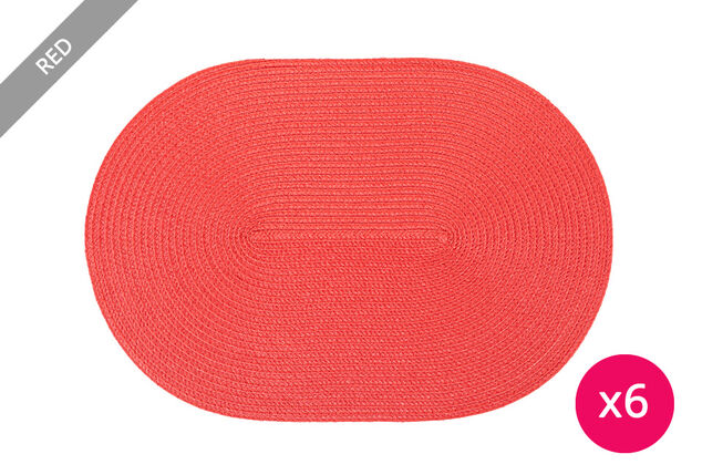 Ensemble de 6 sets de table tressés disponibles en plusieurs coloris
