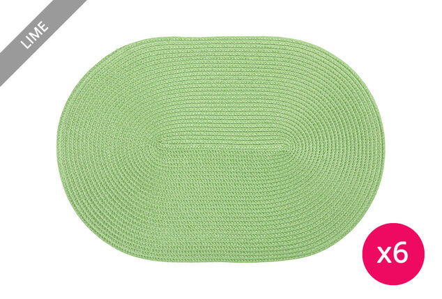 Ensemble de 6 sets de table tressés disponibles en plusieurs coloris