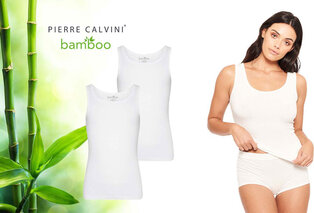 2-pack Pierre Calvini onderhemden met bamboevezels voor heren en dames — 4