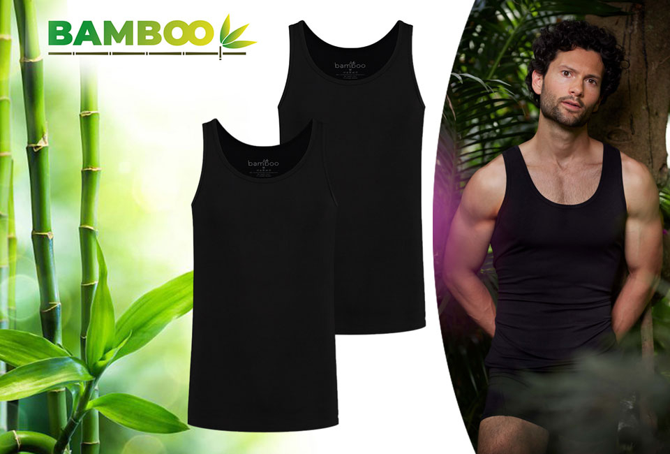 2-pack Pierre Calvini onderhemden met bamboevezels voor heren en dames