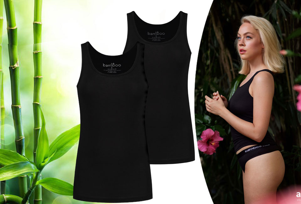 2-pack Pierre Calvini onderhemden met bamboevezels voor heren en dames