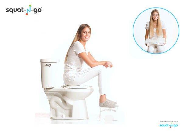 Tabouret de toilette - Tabouret de toilette pour une posture correcte -  Soulage la