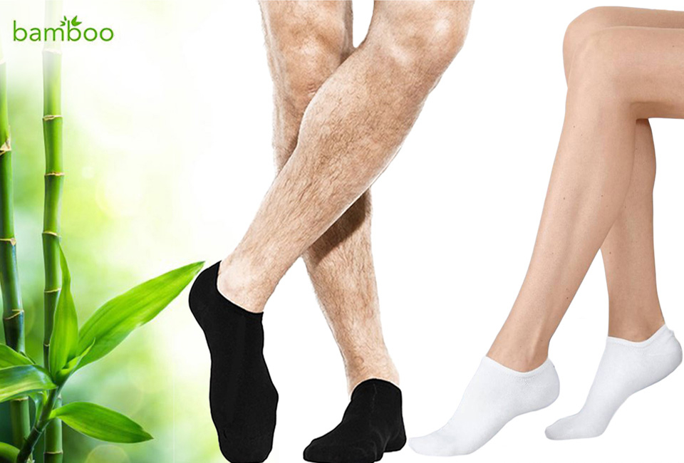 10 paires de socquettes en bambou pour hommes et femmes
