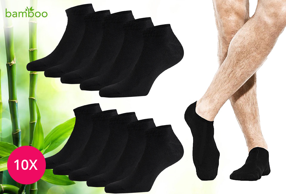10 paires de socquettes en bambou pour hommes et femmes