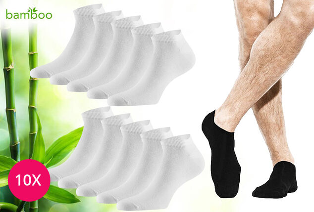 10 paires de socquettes en bambou pour hommes et femmes