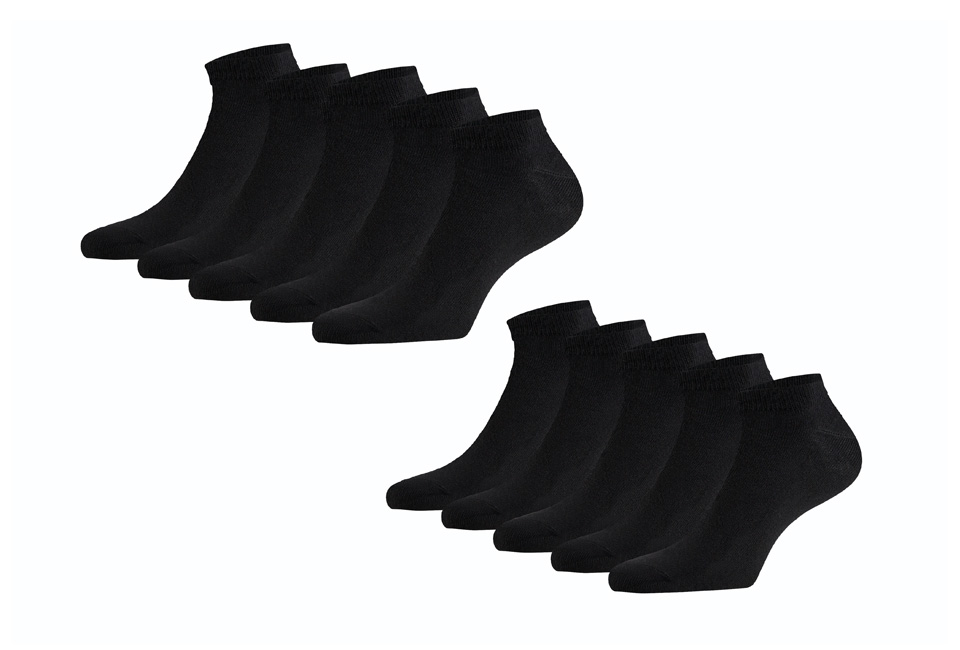10 paires de socquettes en bambou pour hommes et femmes
