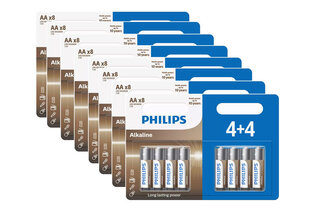 64 baterie alkaliczne Philips: AA lub AAA — 7