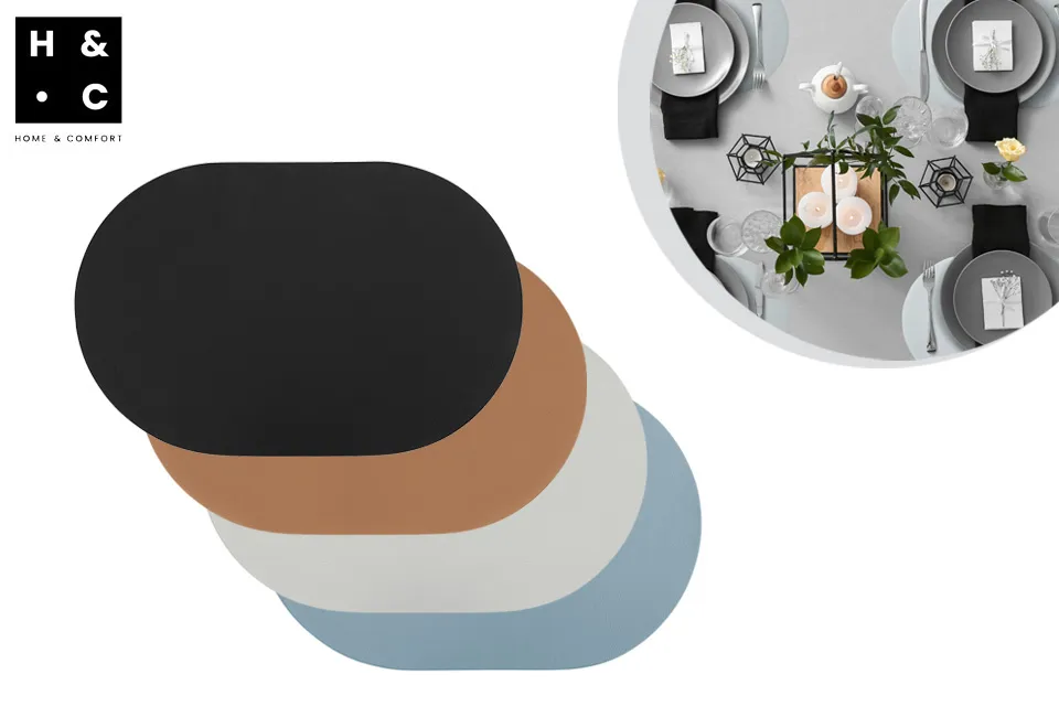 6 sets de table en simili cuir