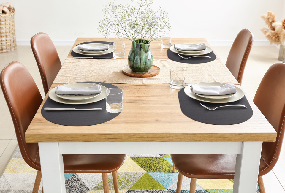 6 sets de table en simili cuir