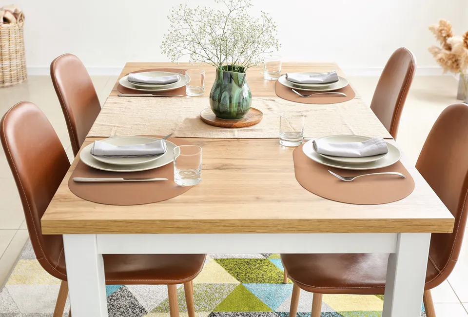 6 sets de table en simili cuir