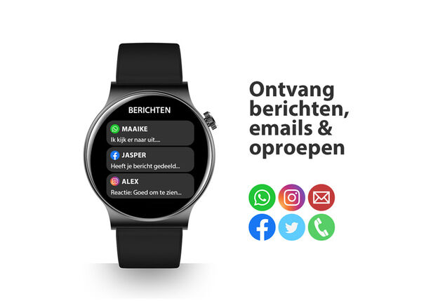 OOQE WATCH PRO 6 - Montre connectée homme et femme, Convient pour iOS et  Android