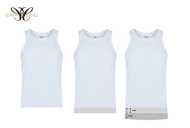 Lote de 5 camisetas interiores extra largas Capuccino para hombre