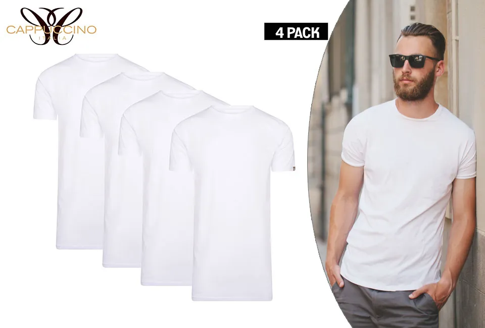 Pack of four cotton T-shirts