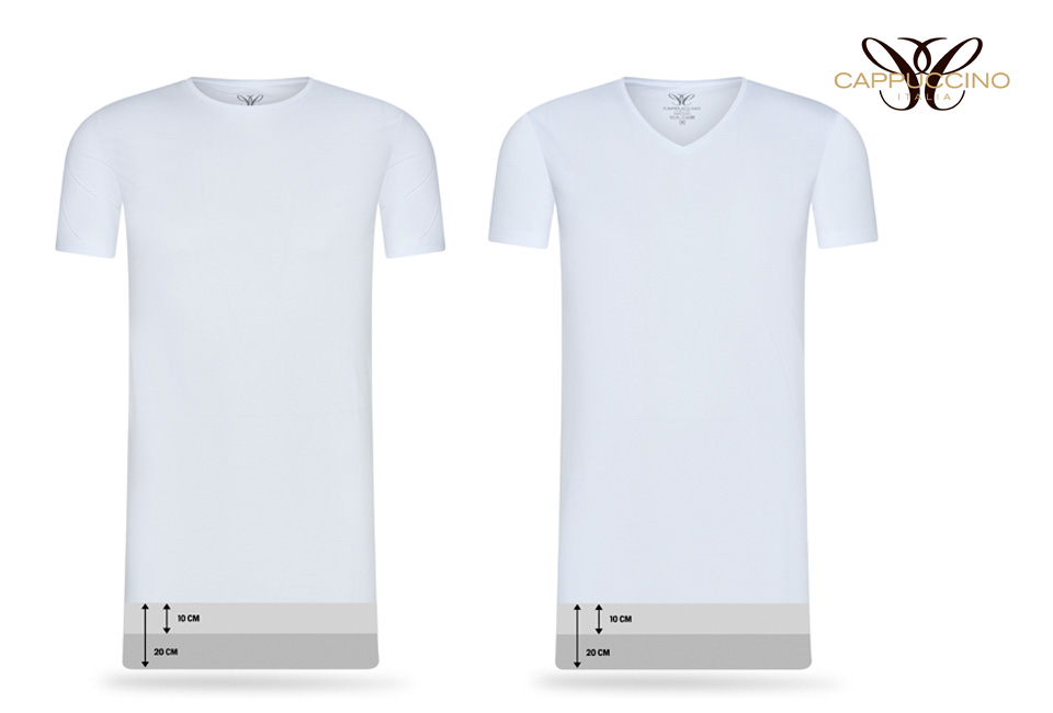 4 extra lange T-shirts