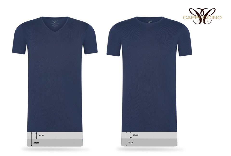 4 extra lange T-shirts