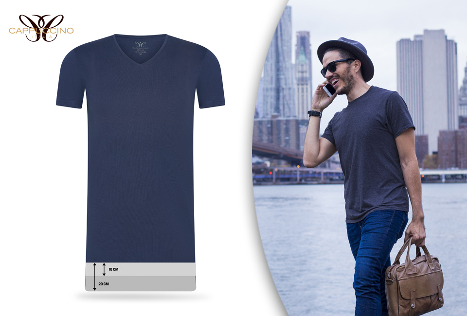 4 extra lange T-shirts