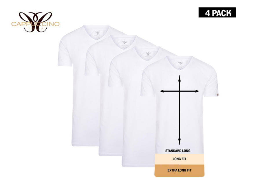 4 extra lange T-shirts