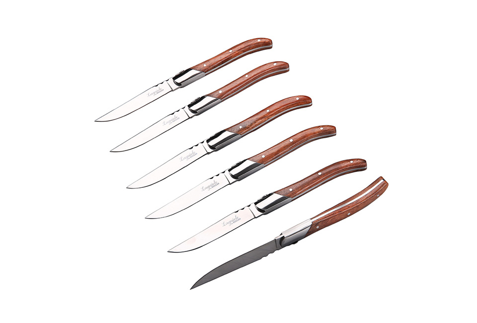 Set of 6 Laguiole steak knives