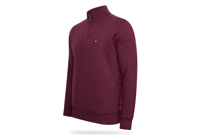 Jersey polar capuchino con cremallera corta