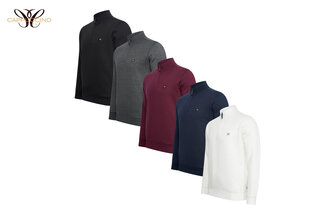 Jersey polar capuchino con cremallera corta — 7