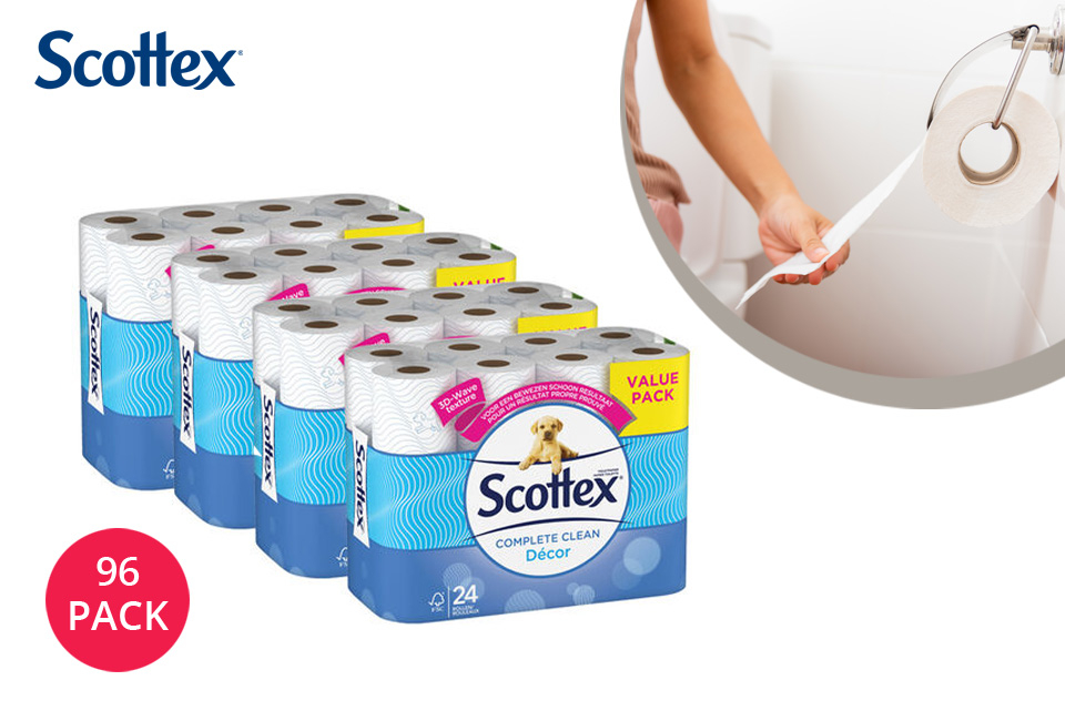 Pacco conveniente 96 rolli di carta igienica Scottex - Outspot