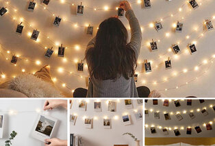 Girlanda LED z klamerkami na zdjęcia lub kartki