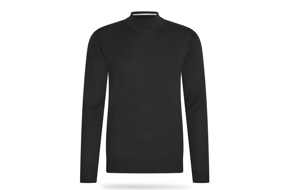 Pull en coton &agrave; col montant