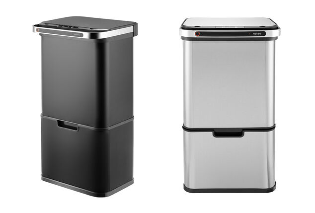 Cubo de basura con pedal, 1 compartimento, plástico, contenedor de  residuos, papelera, cocina, fabricado en España (