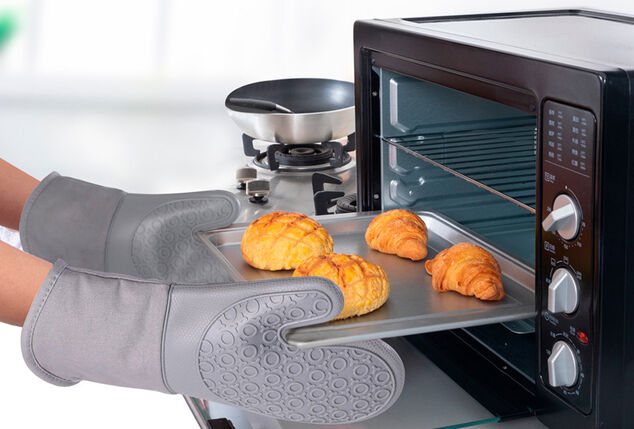 6 guanti da forno e sottopentole in silicone - Outspot