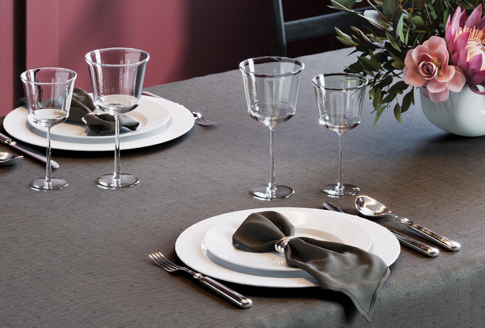 Nappe et serviettes de fête