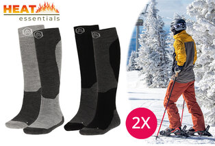 2 paar hoge skisokken of thermo skihandschoenen voor heren en dames — 2