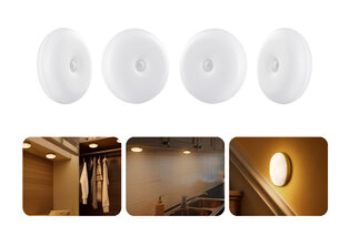 Zestaw 4 bezprzewodowych lamp typu spot LED z czujnikiem